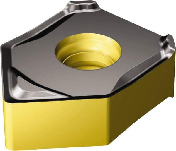 Sandvik Coromant - 345N1305 KW8 Grade 3220 Carbide Milling Insert - TiCN/Al2O3/TiN Finish, 5.56mm Thick, 13mm Inscribed Circle, 1mm Corner Radius - Eagle Tool & Supply