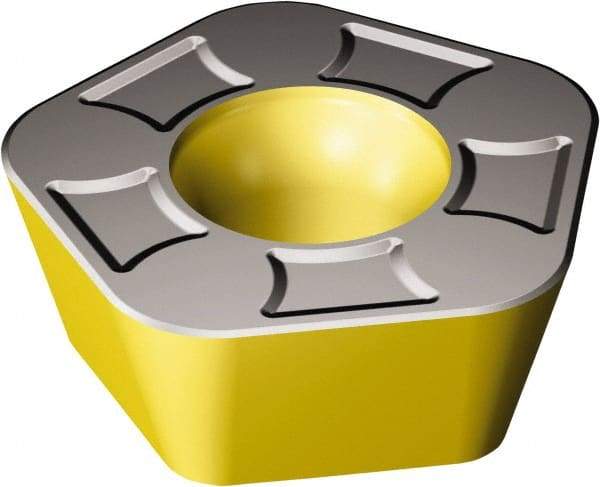 Sandvik Coromant - 419N140530 KH Grade 4220 Carbide Milling Insert - TiCN/Al2O3/TiN Finish, 5.56mm Thick, 14mm Inscribed Circle, 3mm Corner Radius - Eagle Tool & Supply