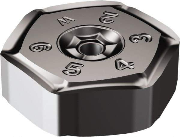 Sandvik Coromant - HNEF090508 KW Grade 1010 Carbide Milling Insert - TiAlN2 Finish, 5.56mm Thick, 16.26mm Inscribed Circle, 0.8mm Corner Radius - Eagle Tool & Supply