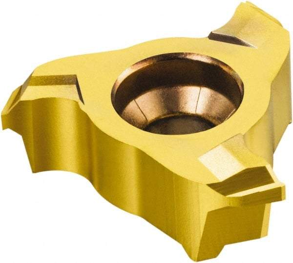 Sandvik Coromant - 327-GC Grade 1025 Carbide Milling Tip Insert - TiAlN+TiN Finish, 21.7mm Cutting Diam, 0.0079" Cnr Rad, 0° Helix - Eagle Tool & Supply