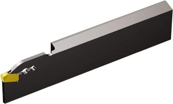 Sandvik Coromant - 1.0197" Blade Height, 0.3248" Blade Width, 4.3307" OAL, Right Hand Cut, Single End Indexable Cut-Off Blade - 26mm Max Depth of Cut, QD-LR..C..D Blade, CoroCut QD Series - Eagle Tool & Supply