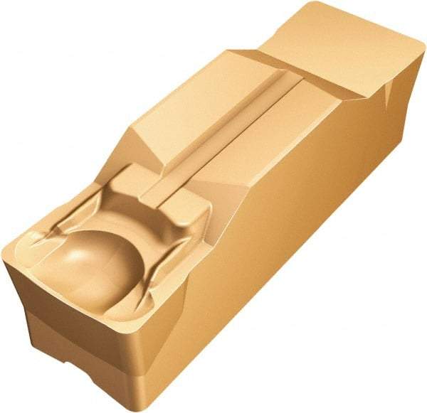 Sandvik Coromant - R1N123 GM Grade 1125, 12mm Cutting Width Carbide Grooving Insert - Neutral, 0.8mm Corner Radius, TiAlN Finish - Eagle Tool & Supply