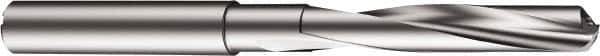 Sandvik Coromant - 5.1mm 130° Spiral Flute Solid Carbide Screw Machine Drill Bit - Uncoated, Right Hand Cut, 1.1024" Flute Length, 2.5984" OAL, Split Point, Straight Shank, Through Coolant - Eagle Tool & Supply