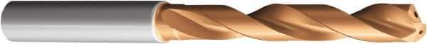 Sandvik Coromant - 11.8mm 140° Solid Carbide Jobber Drill - TiAlN Finish, Right Hand Cut, Cylindrical Shank, 118mm OAL - Eagle Tool & Supply