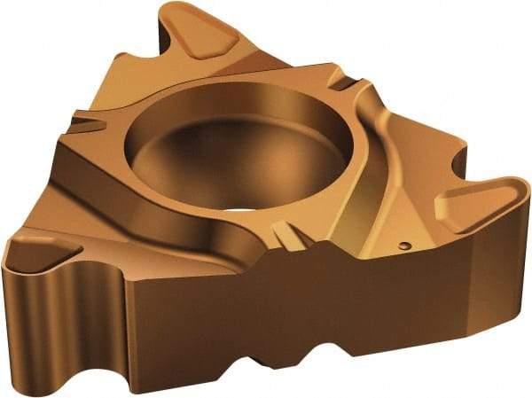 Sandvik Coromant - 266 Internal Right Hand 10 Round Laydown Threading Insert - Grade 1125, TiCrAlN+TiAlN Coated Carbide, 9.53mm Inscribed Circle - Eagle Tool & Supply