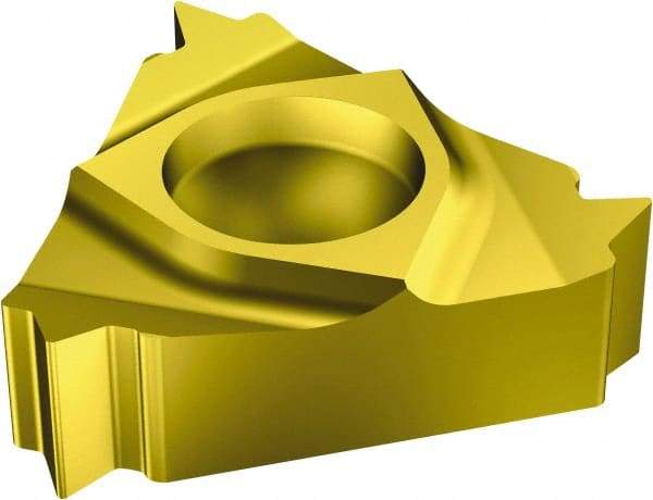 Sandvik Coromant - 166 Internal Right Hand Metric Laydown Threading Insert - Grade 4125, TiAlN+TiN Coated Carbide, 6.35mm Inscribed Circle - Eagle Tool & Supply