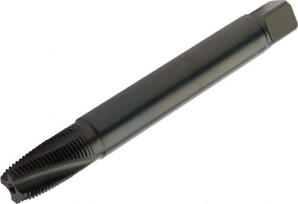 Sandvik Coromant - 1/16-27 NPTF 3 Flute Spiral Flute Tap - High Speed Steel, Steam Tempered Finish, 80mm OAL, Right Hand Thread, Series CoroTap 300 - Eagle Tool & Supply