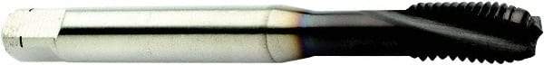 Sandvik Coromant - #10-32 UNF 3 Flute 2B Modified Bottoming Spiral Flute Tap - Powdered Metal, CoolTop Finish, 80mm OAL, Right Hand Flute, Right Hand Thread, Series CoroTap 300 - Eagle Tool & Supply