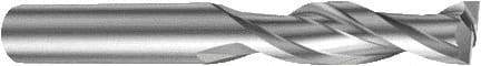 Sandvik Coromant - 16mm, 64mm LOC, 16mm Shank Diam, 120mm OAL, 2 Flute, Solid Carbide Square End Mill - Single End, Uncoated, Spiral Flute, 25° Helix, Right Hand Cut, Right Hand Flute, Series CoroMill Plura - Eagle Tool & Supply