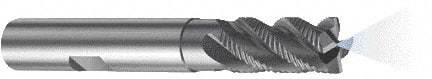 Sandvik Coromant - 12mm, 26mm LOC, 12mm Shank Diam, 83mm OAL, 4 Flute, Solid Carbide Square End Mill - Single End, TiAlN Finish, Spiral Flute, 40° Helix, Right Hand Cut, Right Hand Flute, Series CoroMill Plura - Eagle Tool & Supply