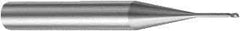 Sandvik Coromant - 0.5mm, 0.5mm LOC, 6mm Shank Diam, 57mm OAL, 2 Flute, Solid Carbide Square End Mill - TiAlN Finish, 30° Helix, Centercutting, Right Hand Cut, Right Hand Flute, Series CoroMill Plura - Eagle Tool & Supply