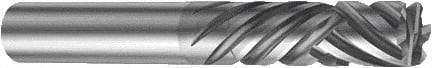 Sandvik Coromant - 8mm, 26mm LOC, 8mm Shank Diam, 76mm OAL, 6 Flute, Solid Carbide Square End Mill - Single End, TiAlN Finish, Spiral Flute, 30° Helix, Right Hand Cut, Right Hand/Left Hand Flute, Series CoroMill Plura - Eagle Tool & Supply
