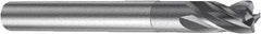 Sandvik Coromant - 1/4", 1/4" LOC, 1/4" Shank Diam, 3" OAL, 4 Flute, Solid Carbide Square End Mill - Single End, TiAlN Finish, Spiral Flute, 30° Helix, Centercutting, Right Hand Cut, Right Hand Flute, Series CoroMill Plura - Eagle Tool & Supply