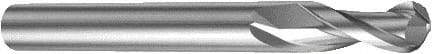 Sandvik Coromant - 8mm Diam, 16mm LOC, Solid Carbide Ball End Mill - Uncoated, 100mm OAL, 8mm Shank Diam, Ball Flute - Eagle Tool & Supply