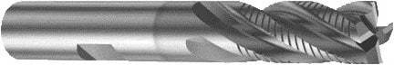 Sandvik Coromant - 8mm, 19mm LOC, 8mm Shank Diam, 63mm OAL, 4 Flute, Solid Carbide Square End Mill - TiAlN Finish, 30° Helix, Centercutting, Right Hand Cut, Right Hand Flute, Series CoroMill Plura - Eagle Tool & Supply