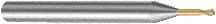 Sandvik Coromant - 0.8mm Diam, 0.5mm LOC, 2 Flute Solid Carbide Ball End Mill - AlCrN Finish, 45mm OAL, 4mm Shank Diam, Ball Flute - Eagle Tool & Supply