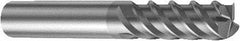 Sandvik Coromant - 4 Flute Solid Carbide Roughing & Finishing Corner Radius End Mill - TiAlN Finish, 0.6299" Shank Diam, Straight Shank, 50° Helix, Non-Centercutting - Eagle Tool & Supply