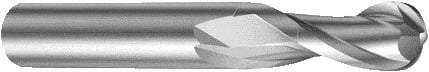 Sandvik Coromant - 8mm Diam, 14mm LOC, 2 Flute Solid Carbide Ball End Mill - 63mm OAL, 8mm Shank Diam, Ball Flute - Eagle Tool & Supply
