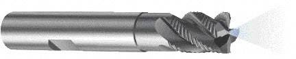 Sandvik Coromant - 8mm, 9mm LOC, 8mm Shank Diam, 58mm OAL, 4 Flute, Solid Carbide Square End Mill - Single End, TiAlN Finish, Spiral Flute, 40° Helix, Right Hand Cut, Right Hand Flute, Series CoroMill Plura - Eagle Tool & Supply