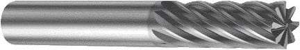 Sandvik Coromant - 16mm, 32mm LOC, 16mm Shank Diam, 92mm OAL, 16 Flute, Solid Carbide Square End Mill - TiAlN Finish, 30° Helix, Right Hand Cut, Right Hand Flute, Series CoroMill Plura - Eagle Tool & Supply