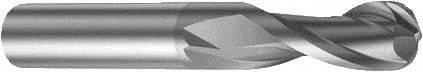Sandvik Coromant - 1mm Diam, 1.5mm LOC, 2 Flute Solid Carbide Ball End Mill - 57mm OAL, 6mm Shank Diam, Ball Flute - Eagle Tool & Supply