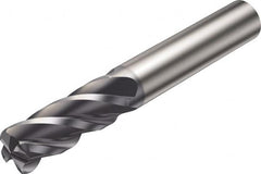 Sandvik Coromant - 3/8", 7/8" LOC, 3/8" Shank Diam, 2-1/2" OAL, 4 Flute, Solid Carbide Square End Mill - Eagle Tool & Supply