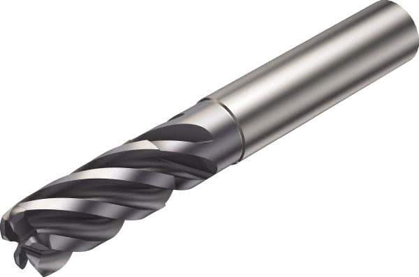Sandvik Coromant - 5/16", 5 Flute, Solid Carbide, 0.762mm Corner Chamfer End Mill - 63.5mm OAL, 38° Helix, Right Hand Flute, 19.1mm LOC, Right Hand Cut - Eagle Tool & Supply