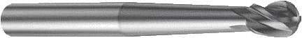 Sandvik Coromant - 5mm Diam, 7mm LOC, 4 Flute Solid Carbide Ball End Mill - 80mm OAL, 6mm Shank Diam, Ball Flute - Eagle Tool & Supply