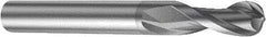 Sandvik Coromant - 9.53mm Diam, 19.05mm LOC, 2 Flute Solid Carbide Ball End Mill - 88.9mm OAL, 9.53mm Shank Diam, Ball Flute - Eagle Tool & Supply