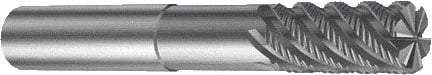 Sandvik Coromant - 16mm, 32mm LOC, 16mm Shank Diam, 92mm OAL, 6 Flute, Solid Carbide Square End Mill - Single End, TiAlN Finish, Spiral Flute, 45° Helix, Centercutting, Right Hand Cut, Right Hand Flute, Series CoroMill Plura - Eagle Tool & Supply