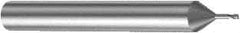 Sandvik Coromant - 0.6mm, 0.6mm LOC, 6mm Shank Diam, 57mm OAL, 2 Flute, Solid Carbide Square End Mill - TiAlN Finish, 30° Helix, Centercutting, Right Hand Cut, Right Hand Flute, Series CoroMill Plura - Eagle Tool & Supply
