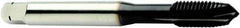 Sandvik Coromant - M10x1.50 Metric, 3 Flute, TiAlN Finish, Powdered Metal Spiral Point Tap - Plug Chamfer, Right Hand Thread, 4.1024" OAL, 0.7874" Thread Length, 9.68mm Shank Diam, 6HX Class of Fit, Series CoroTap 200 - Exact Industrial Supply
