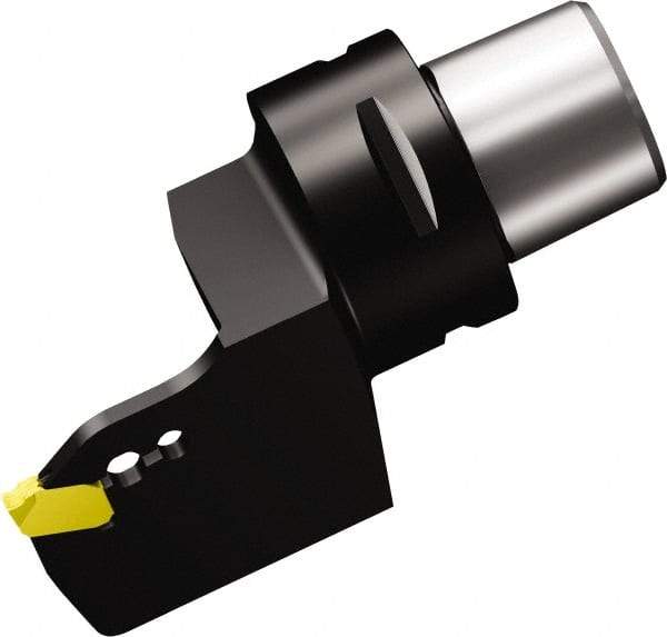 Sandvik Coromant - QD-NH-0400-0002-CM Insert, 75mm Head Length, Modular Grooving Cutting Unit Head - Left Hand Cut, System Size C6, Through Coolant, Series CoroCut QA Cutting Unit for Parting & Grooving - Eagle Tool & Supply