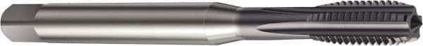Sandvik Coromant - M6x1.00 Metric 6HX 5 Flute TiAlN Finish High Speed Steel Straight Flute Machine Tap - Right Hand Thread, 80mm OAL, 15.6mm Thread Length - Exact Industrial Supply