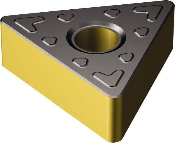 Sandvik Coromant - TNMG332 KRR Grade 3210 Carbide Turning Insert - 60° Triangle, 3/8" Inscr Circle, 3/16" Thick, 1/32" Corner Radius - Eagle Tool & Supply