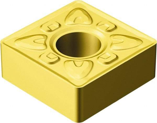 Sandvik Coromant - SNMG643 XMR Grade GC30 Carbide Turning Insert - TiCN/Al2O3/TiN Finish, 90° Square, 3/4" Inscr Circle, 1/4" Thick, 3/64" Corner Radius - Eagle Tool & Supply
