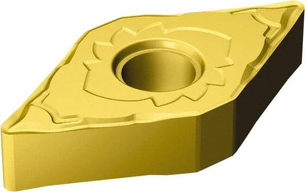 Sandvik Coromant - DNMG441 SF Grade S05F Carbide Turning Insert - 55° Diamond, 1/2" Inscr Circle, 1/4" Thick, 1/64" Corner Radius - Eagle Tool & Supply
