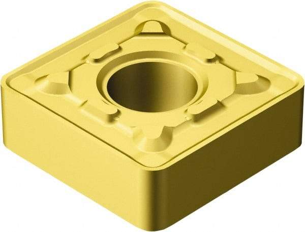 Sandvik Coromant - SNMG644 MRR Grade 2025 Carbide Turning Insert - TiCN/AI2O3/TiN Finish, 90° Square, 3/4" Inscr Circle, 1/4" Thick, 1/16" Corner Radius - Eagle Tool & Supply