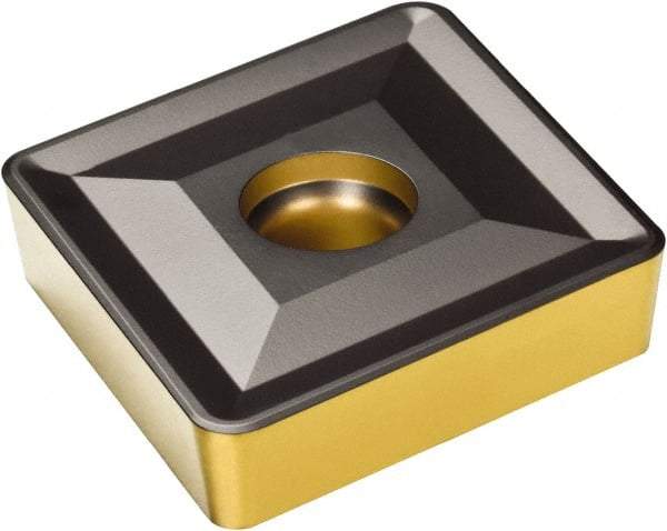 Sandvik Coromant - SCMT380932 XH Grade 4325 Carbide Turning Insert - TiCN/Al2O3/TiN Finish, 90° Square, 1-1/2" Inscr Circle, 3/8" Thick, 1/8" Corner Radius - Eagle Tool & Supply
