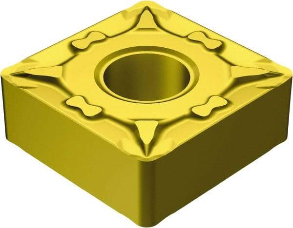 Sandvik Coromant - SNMG432 MF Grade 2025 Carbide Turning Insert - TiCN/Al2O3/TiN Finish, 90° Square, 1/2" Inscr Circle, 3/16" Thick, 1/32" Corner Radius - Eagle Tool & Supply