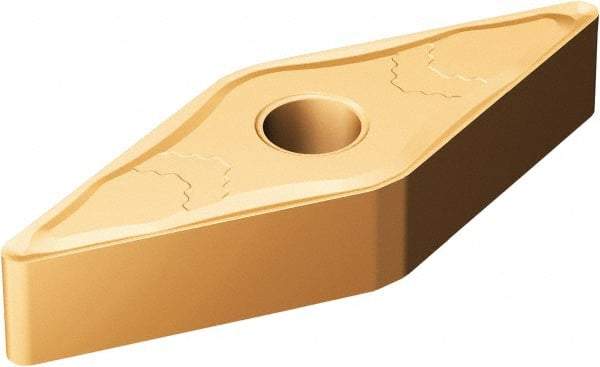 Sandvik Coromant - VNMG331 SMC Grade 1115 Carbide Turning Insert - TiAlN/AlCr2O3 Finish, 35° Diamond, 3/8" Inscr Circle, 3/16" Thick, 1/64" Corner Radius - Eagle Tool & Supply