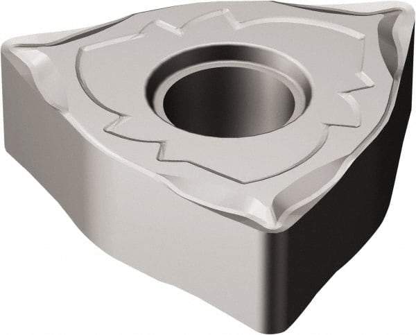 Sandvik Coromant - WNMG432 SF Grade H13A Carbide Turning Insert - Uncoated, 80° Trigon, 1/2" Inscr Circle, 3/16" Thick, 1/32" Corner Radius - Eagle Tool & Supply