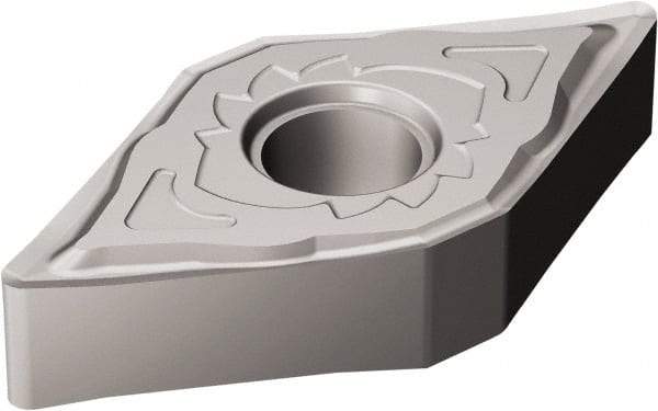 Sandvik Coromant - DNGG433 SGF Grade H13A Carbide Turning Insert - Uncoated, 55° Diamond, 1/2" Inscr Circle, 3/16" Thick, 3/64" Corner Radius - Eagle Tool & Supply