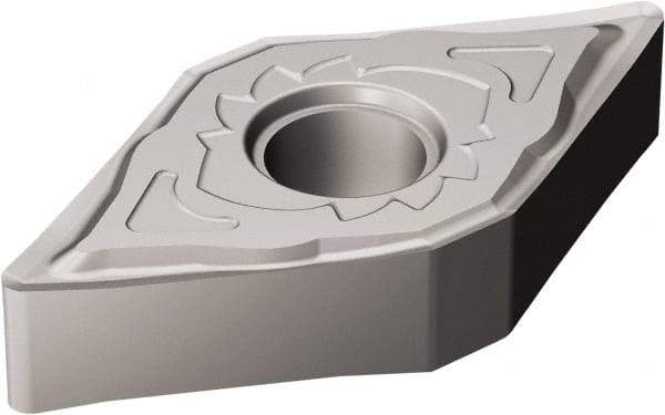 Sandvik Coromant - DNGG442 SGF Grade H13A Carbide Turning Insert - 55° Diamond, 1/2" Inscr Circle, 1/4" Thick, 1/32" Corner Radius - Eagle Tool & Supply