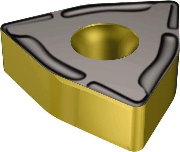 Sandvik Coromant - WNMX211251 MM Grade 4335 Carbide Turning Insert - TiCN/AI2O3/TiN Finish, 80° Trigon, 1-1/4" Inscr Circle, 12.7mm Thick, 16mm Corner Radius - Eagle Tool & Supply