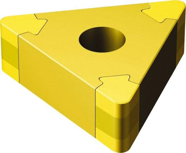 Sandvik Coromant - TNGA332 Grade 7525 CBN Turning Insert - 60° Triangle, 3/8" Inscr Circle, 3/16" Thick, 1/32" Corner Radius - Eagle Tool & Supply
