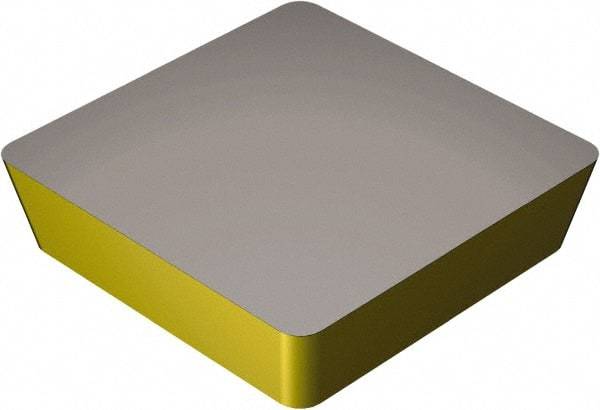 Sandvik Coromant - SPU422 PUN Grade 3225 Carbide Turning Insert - TiCN/Al2O3 Finish, 90° Square, 1/2" Inscr Circle, 1/8" Thick, 1/32" Corner Radius - Eagle Tool & Supply