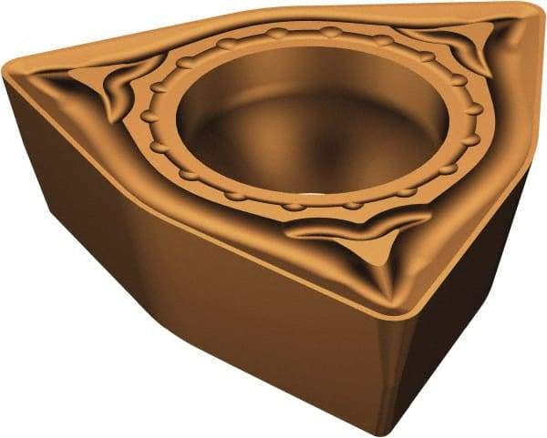 Sandvik Coromant - WPMT21.51 MM Grade 1125 Carbide Turning Insert - TiAlN/AlCr2O3 Finish, 80° Trigon, 1/4" Inscr Circle, 3/32" Thick, 1/64" Corner Radius - Eagle Tool & Supply