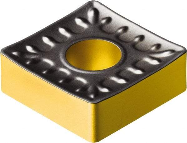 Sandvik Coromant - SNMM643 QR Grade 4335 Carbide Turning Insert - TiCN/AI2O3/TiN Finish, 90° Square, 3/4" Inscr Circle, 1/4" Thick, 3/64" Corner Radius - Eagle Tool & Supply