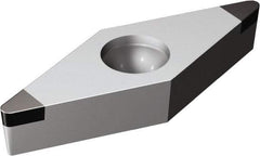 Sandvik Coromant - VBGW221 Grade 7025 CBN Turning Insert - Uncoated, 35° Diamond, 1/4" Inscr Circle, 1/8" Thick, 1/64" Corner Radius - Eagle Tool & Supply